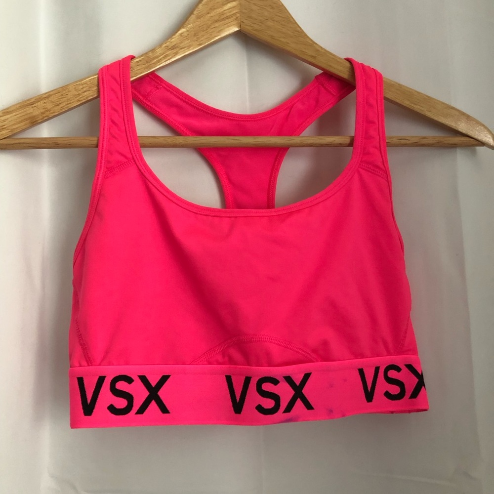 VSX Pink Racerback Padless Sports Bra